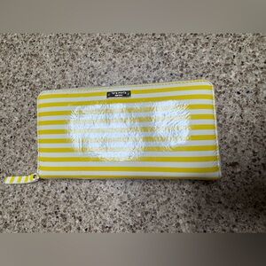 Kate Spade Yellow and White Striped Wallet